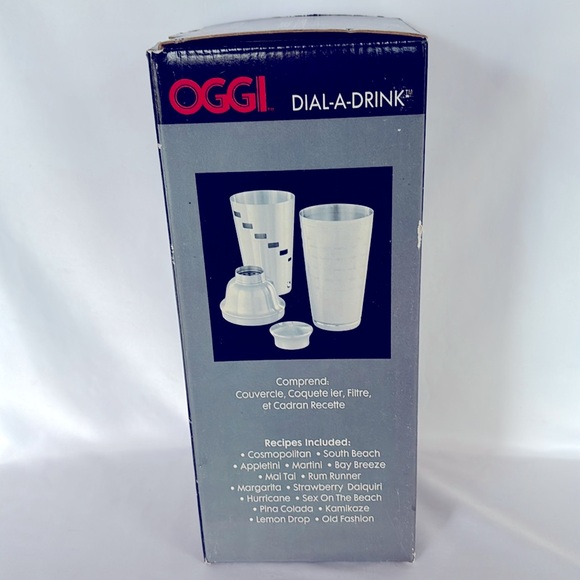 NIB OGGI Stainless Steel 15 Recipe Dial-A-Drink Cocktail Shaker Drink Mixer - Picture 4 of 6
